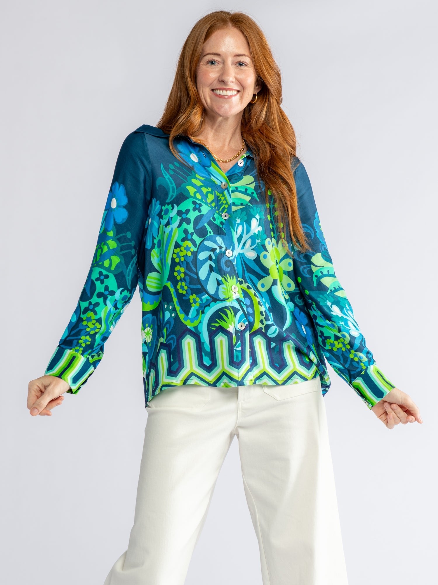 ANAYA blouse Bonanza Blue - Lesley Evers - Shop - Shop/All Products - Shop/New Arrivals