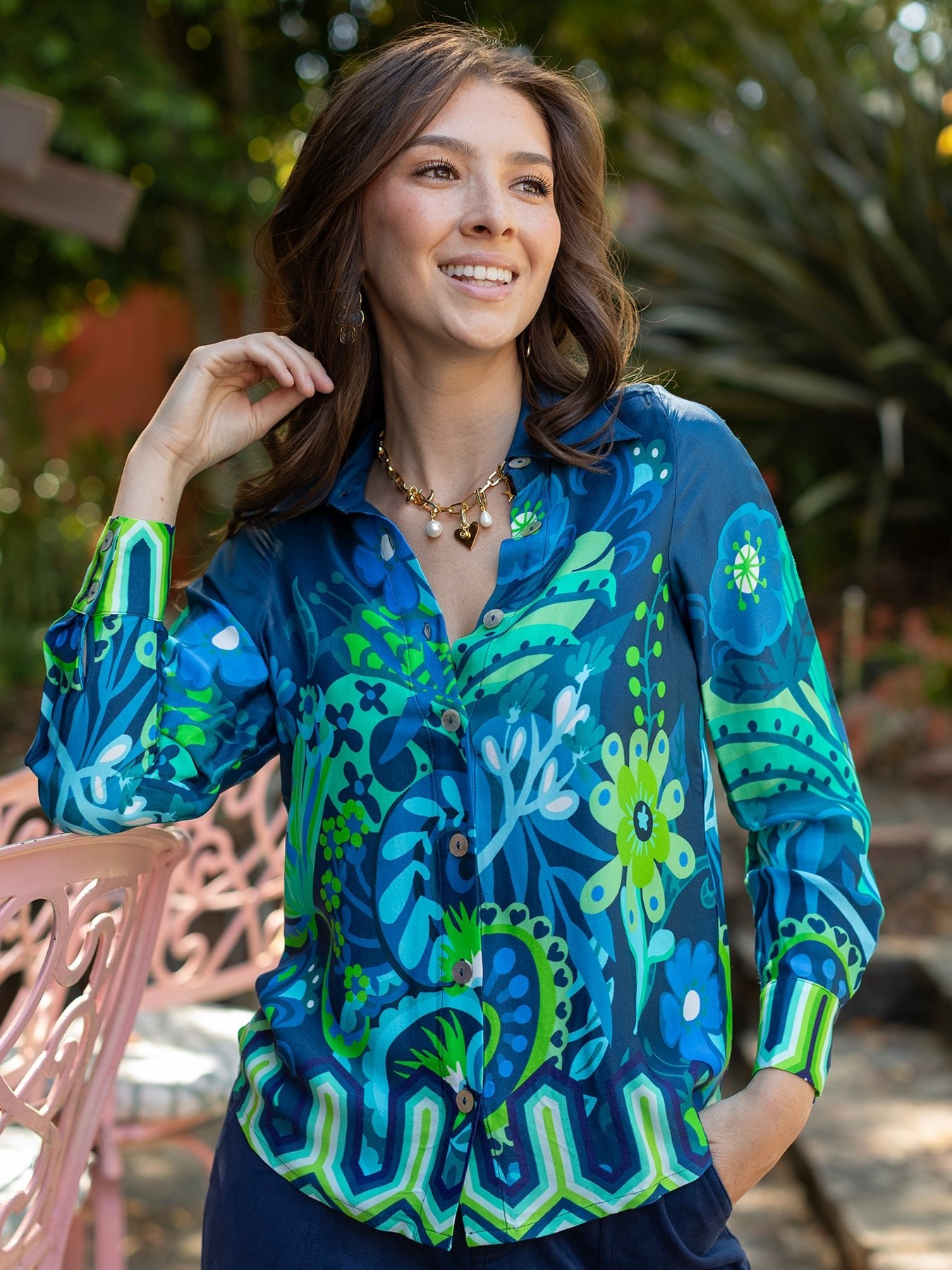 ANAYA blouse Bonanza Blue - Lesley Evers - Shop - Shop/All Products - Shop/New Arrivals