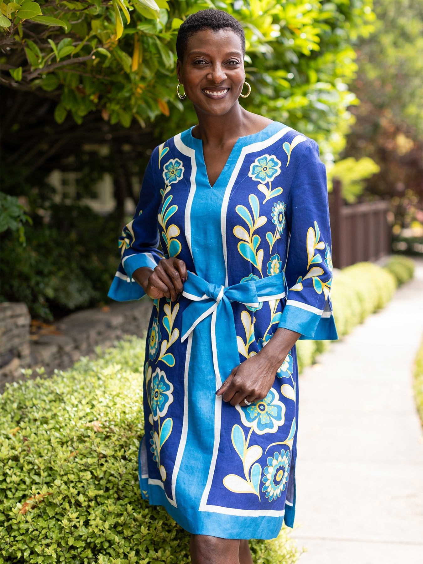 APRIL dress Monterey Blue – Lesley Evers