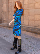 ARDEN dress Chicka Boom Blue - Lesley Evers - ARDEN - Blue - blue dress