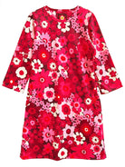 ARDEN dress Flower Power Burgundy - Lesley Evers - ARDEN - burgundy - Dress