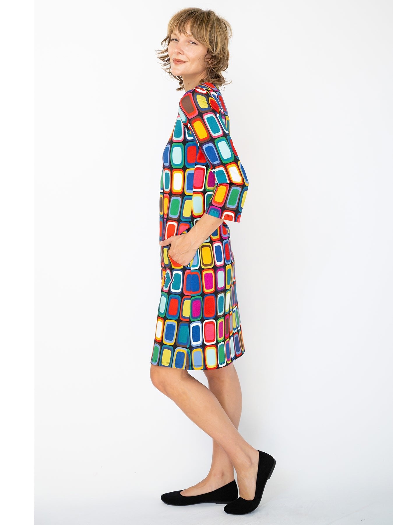 ARDEN dress Palette - Lesley Evers-ARDEN-Dress-Knee Length Dress