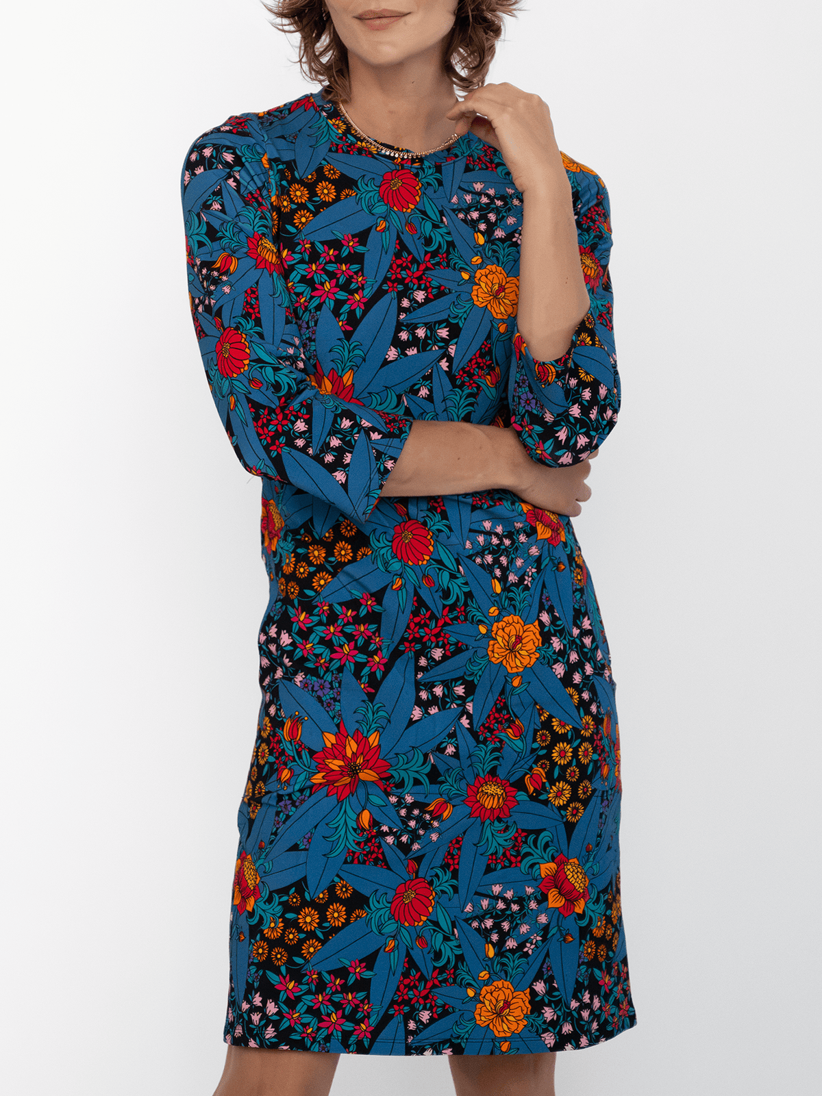 ARDEN dress Splendor Teal - Lesley Evers-ARDEN-Dress-Knee Length Dress