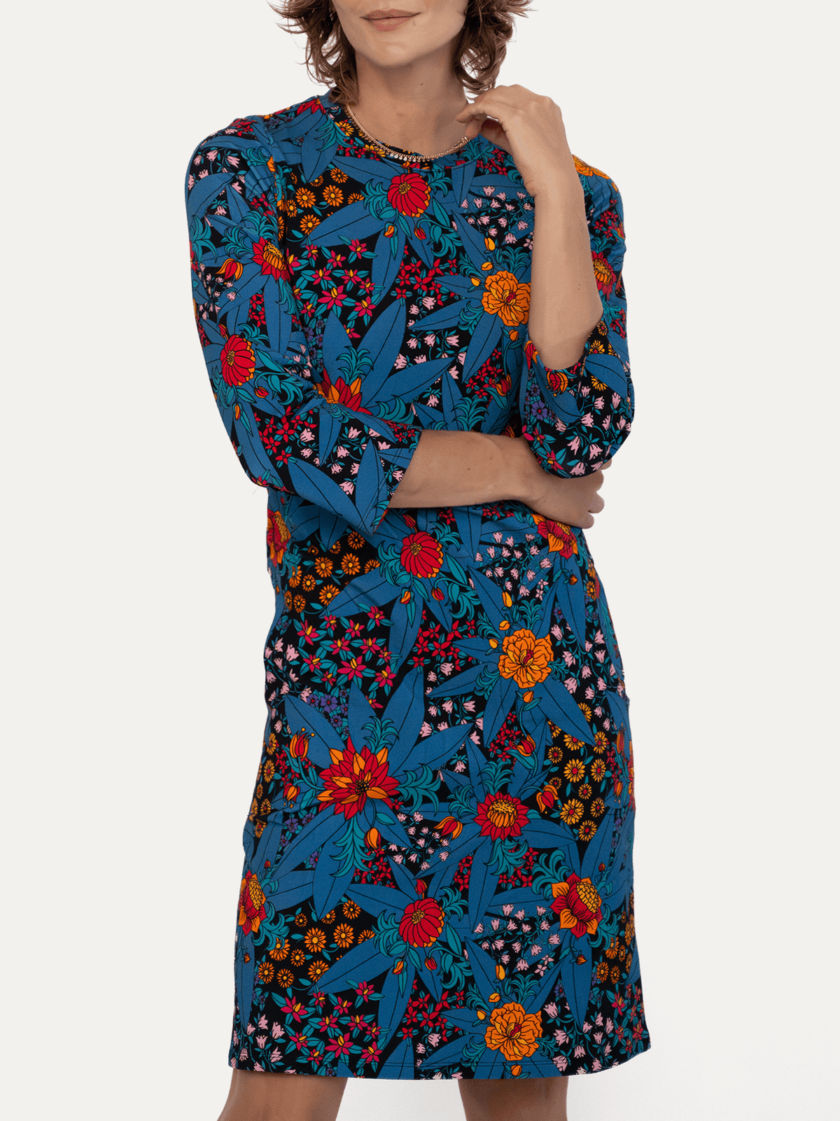 ARDEN dress Splendor Teal - Lesley Evers-ARDEN-Dress-Knee Length Dress