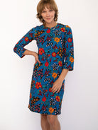 ARDEN dress Splendor Teal - Lesley Evers-ARDEN-Dress-Knee Length Dress