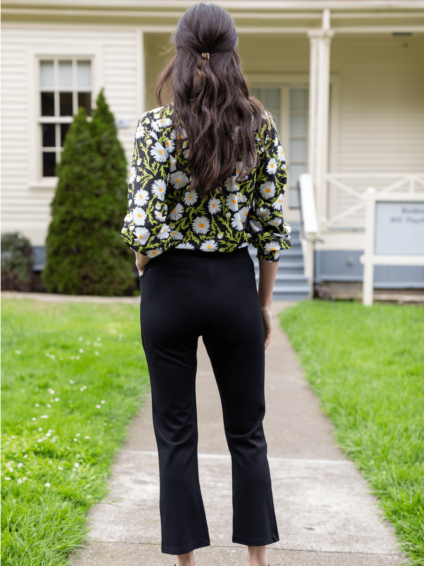 AUDREY pant Black Solid Knit - Lesley Evers - audrey - Black - Bottoms