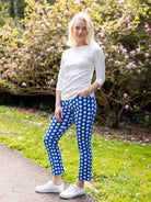 AUDREY pant Dots Blue - Lesley Evers - audrey - audrey fall25 - Bottoms