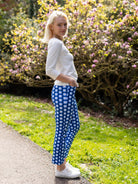 AUDREY pant Dots Blue - Lesley Evers - audrey - audrey fall25 - Bottoms