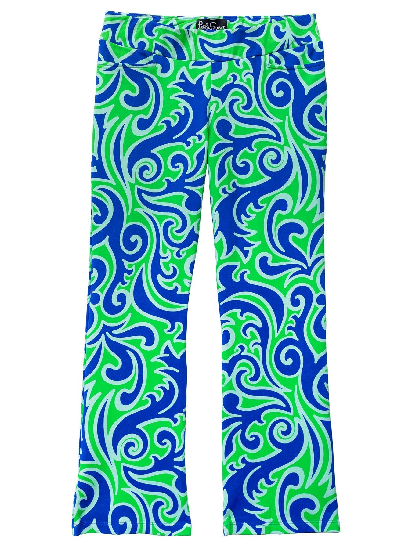 AUDREY pant Filigree Blue and Green - Lesley Evers - audrey - Black - Bottoms