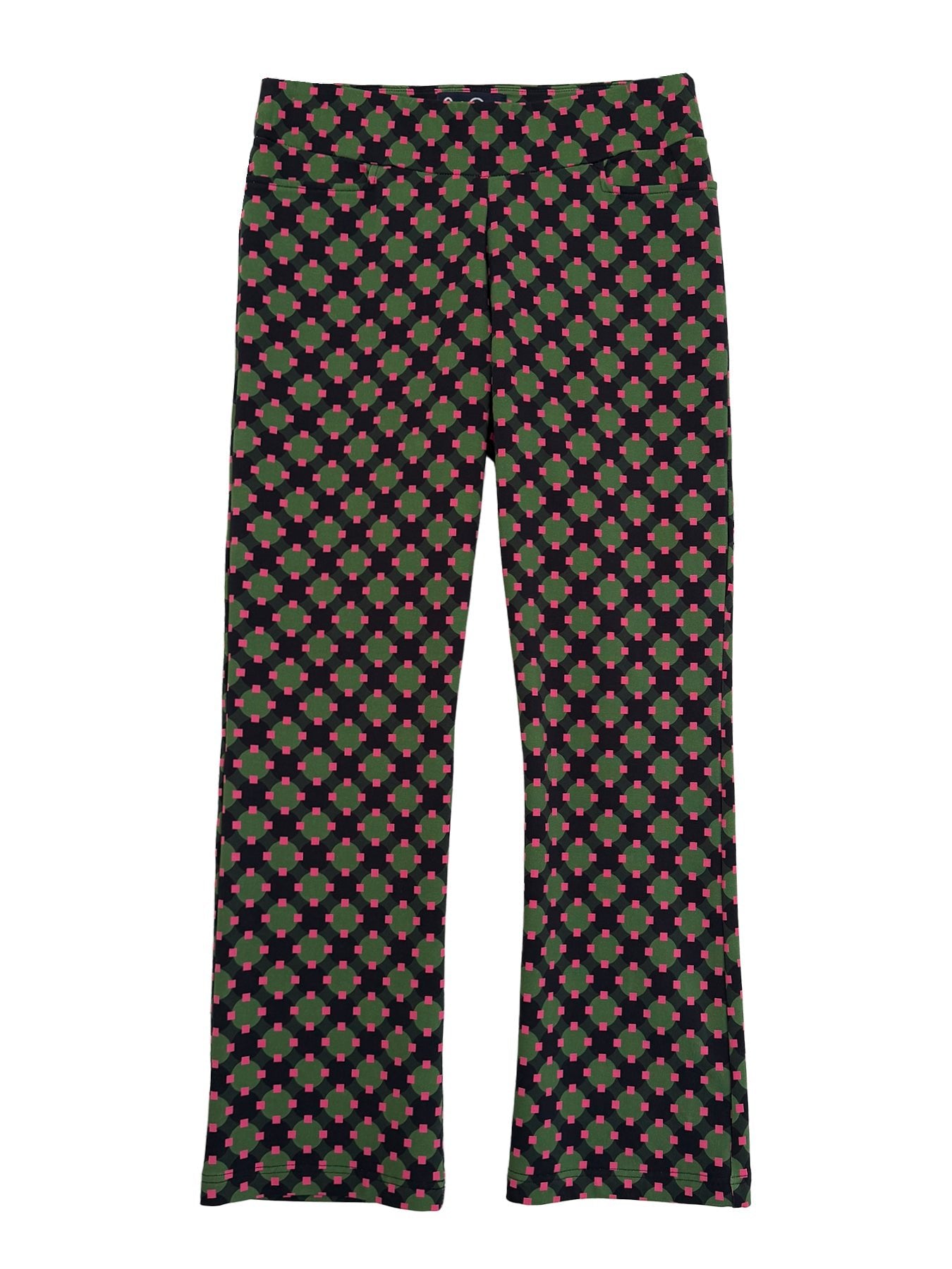AUDREY pant Sorrento Pink and Green - Lesley Evers-audrey-audrey fall25-Bottoms