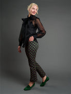 AUDREY pant Sorrento Pink and Green - Lesley Evers-audrey-audrey fall25-Bottoms