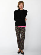 AUDREY pant Sorrento Pink and Green - Lesley Evers-audrey-audrey fall25-Bottoms