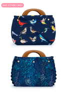 BAG COVER Birds Navy & May Flowers Navy - Lesley Evers - Accessories - birds - Bonnie cover
