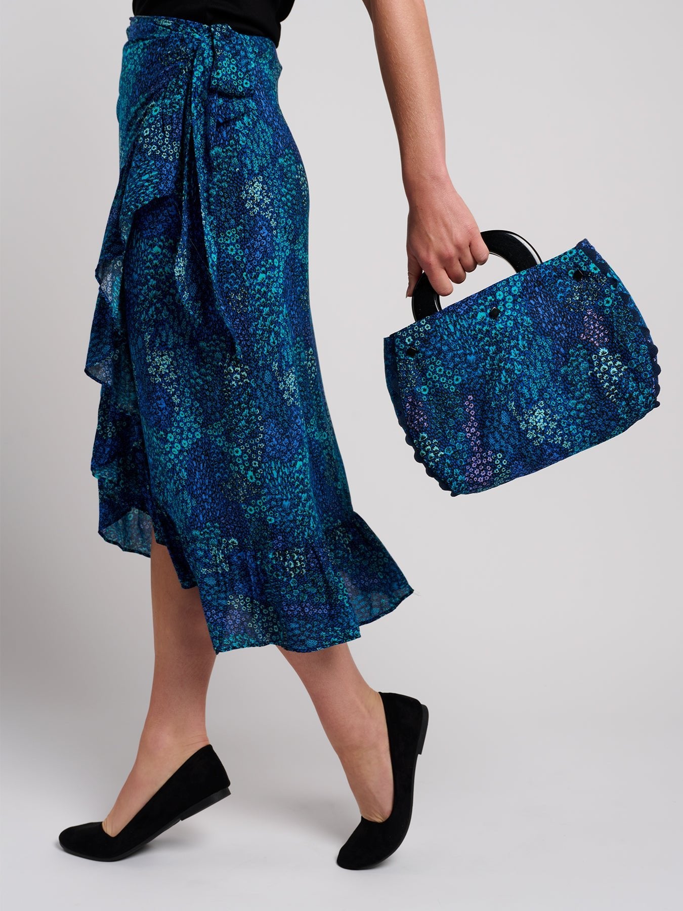 BAG COVER Birds Navy & May Flowers Navy - Lesley Evers - Accessories - birds - Bonnie cover