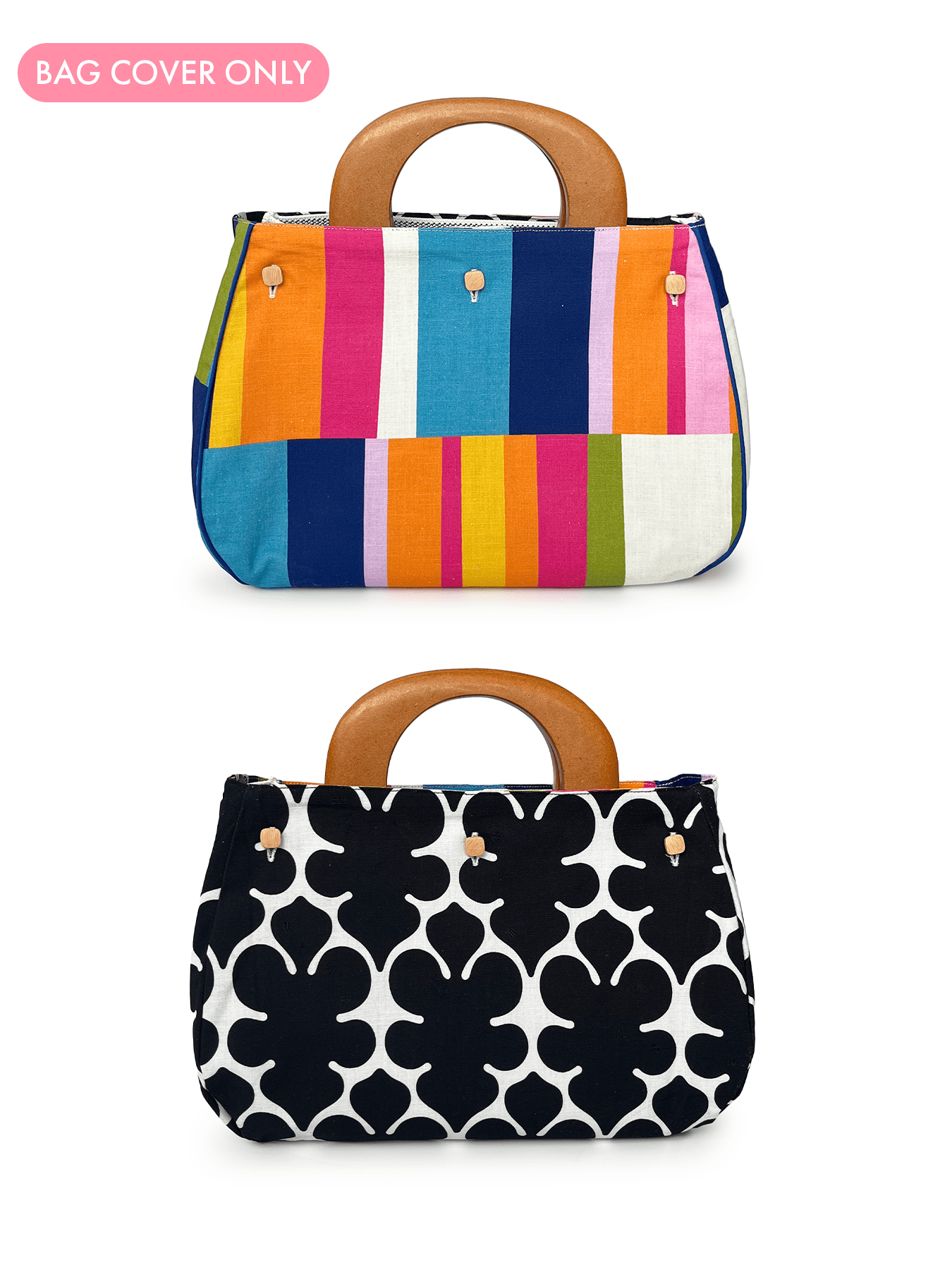 BAG COVER Celebration Multi & Fleurette Black and White - Lesley Evers - Accessories - birds - Bonnie cover