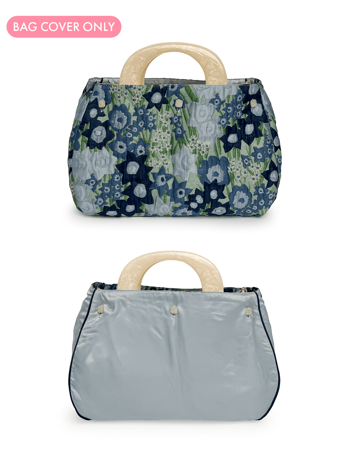 BAG COVER Daffodils Blue & Light Blue Satin - Lesley Evers-Accessories-birds-Bonnie cover