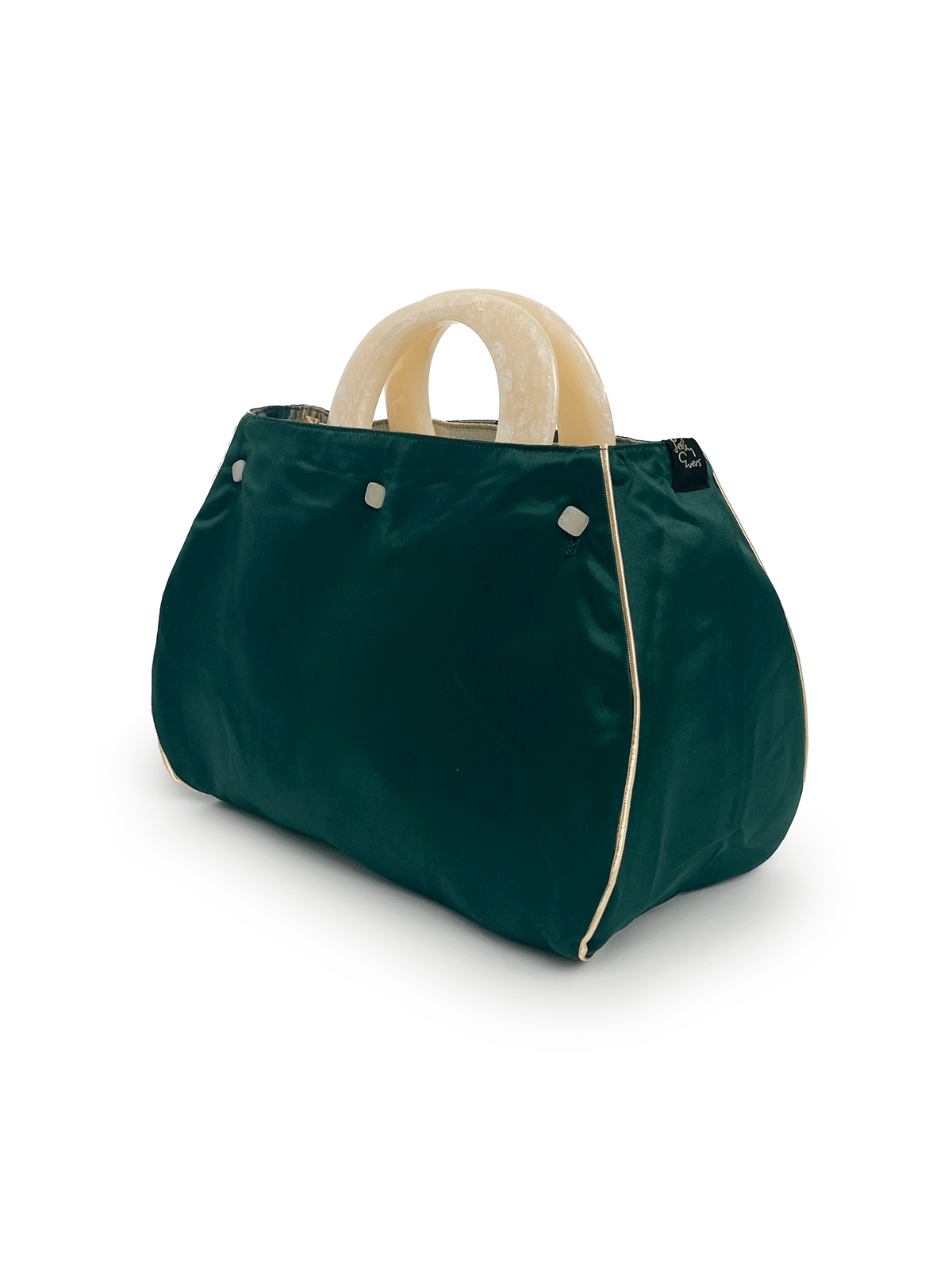 BAG COVER Dogwood Green & Green Satin - Lesley Evers-Accessories-birds-Bonnie cover