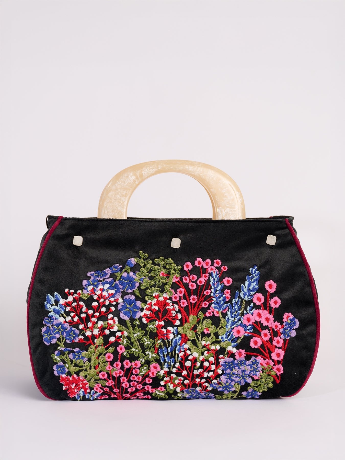 BAG COVER embroidered velvet Spring Meadow - Lesley Evers - Accessories - birds - Bonnie cover