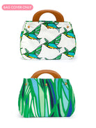 BAG COVER Geo Birds & Seagrass Green - Lesley Evers - Accessories - Bonnie cover - geo birds