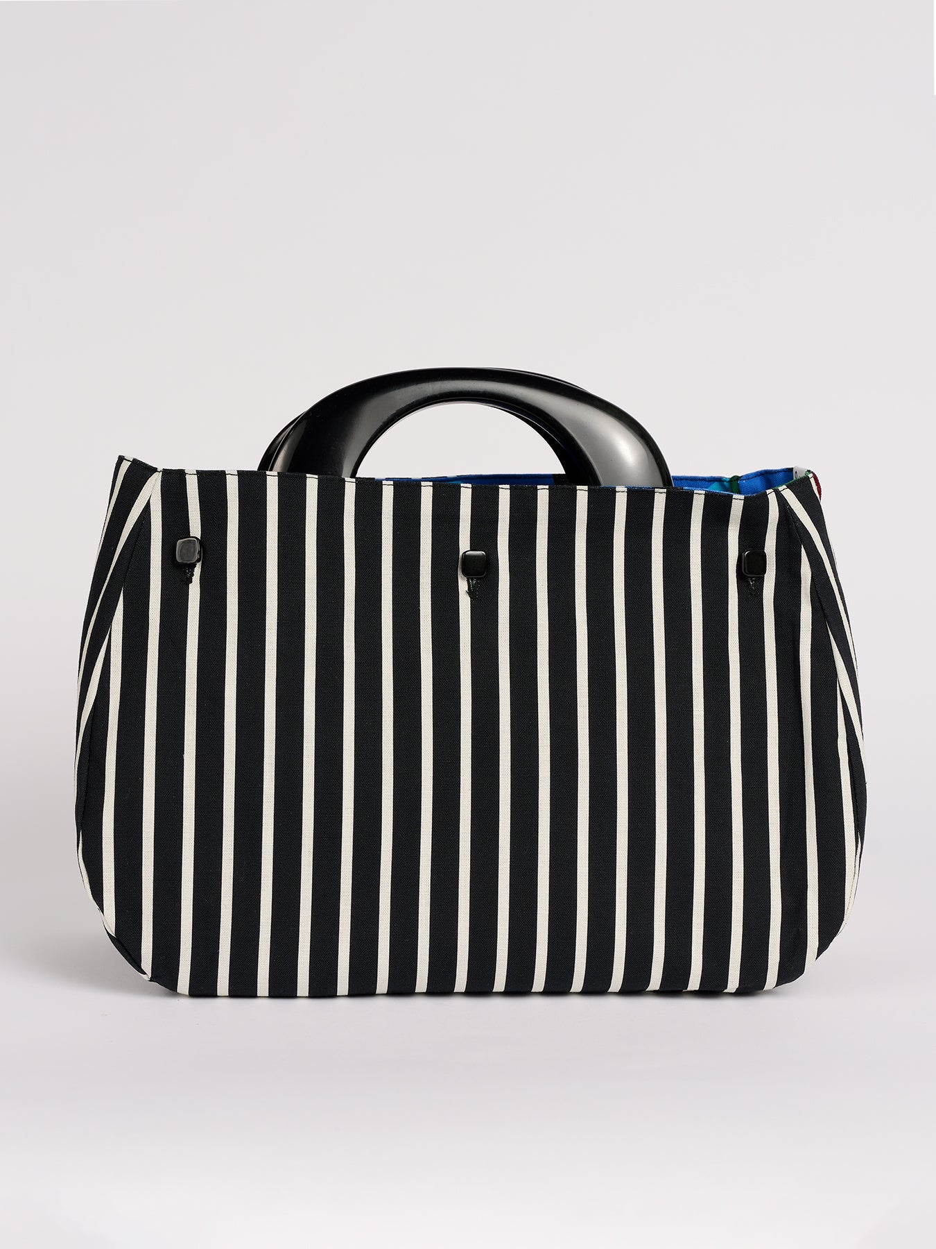 BAG COVER Mod Blossoms Navy & Black and White Stripe - Lesley Evers - Accessories - birds - Bonnie cover