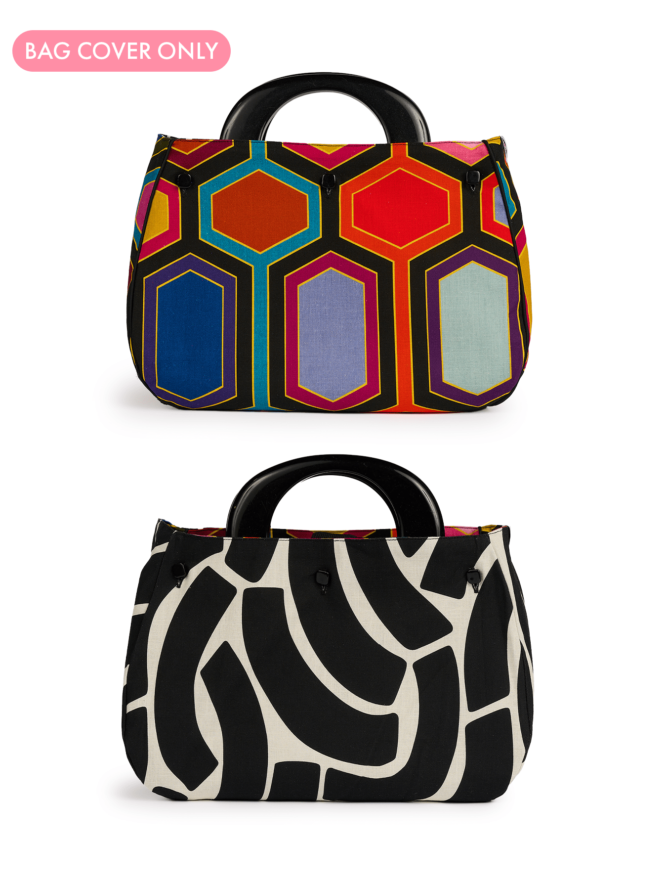 BAG COVER Pavilion Multi & Swoops Black and White - Lesley Evers-Accessories-birds-Bonnie cover