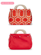 BAG COVER Pavilion Red & Pink Satin - Lesley Evers - Accessories - birds - Bonnie cover