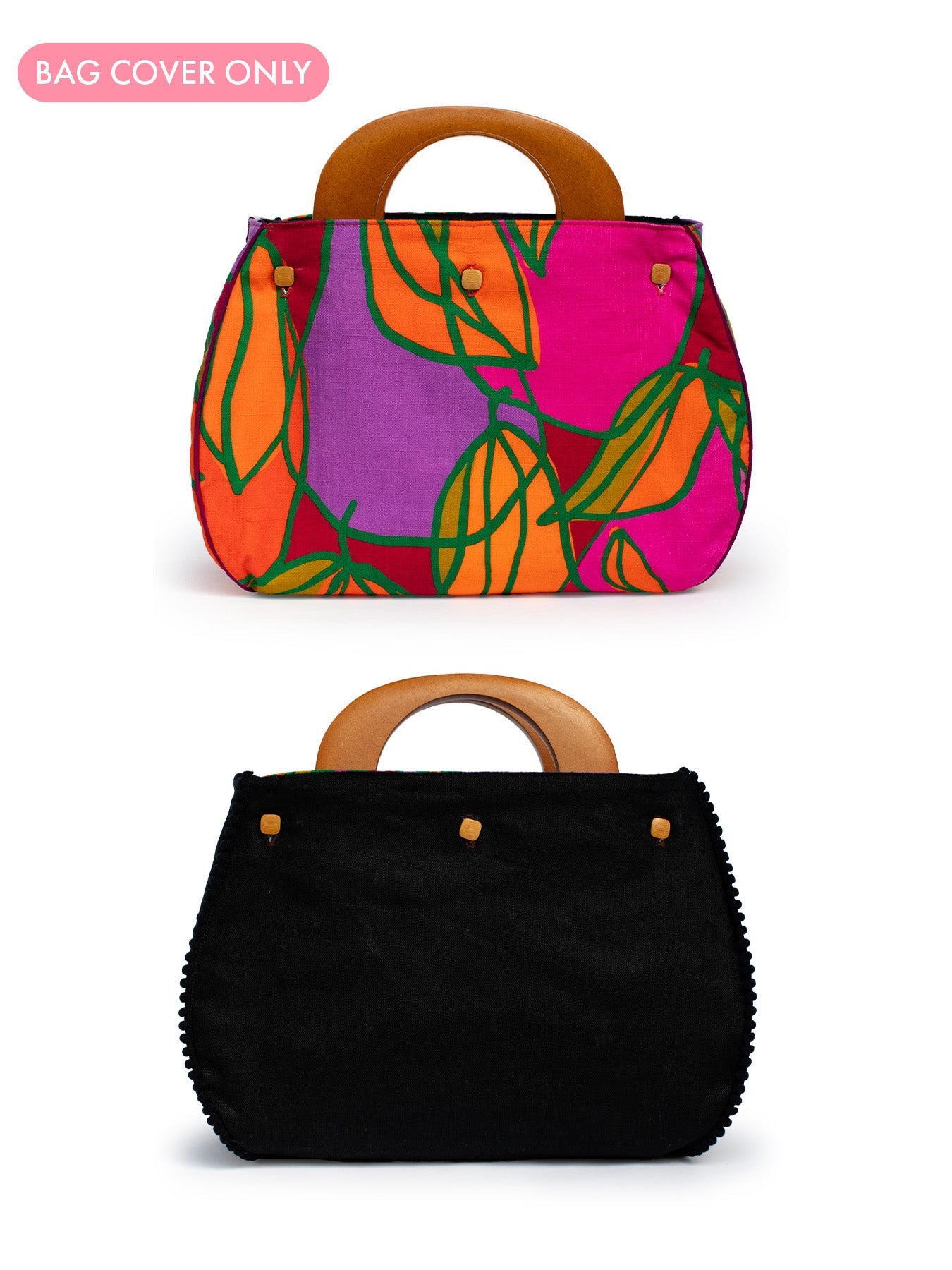 BAG COVER Pears Pink & Black – Lesley Evers