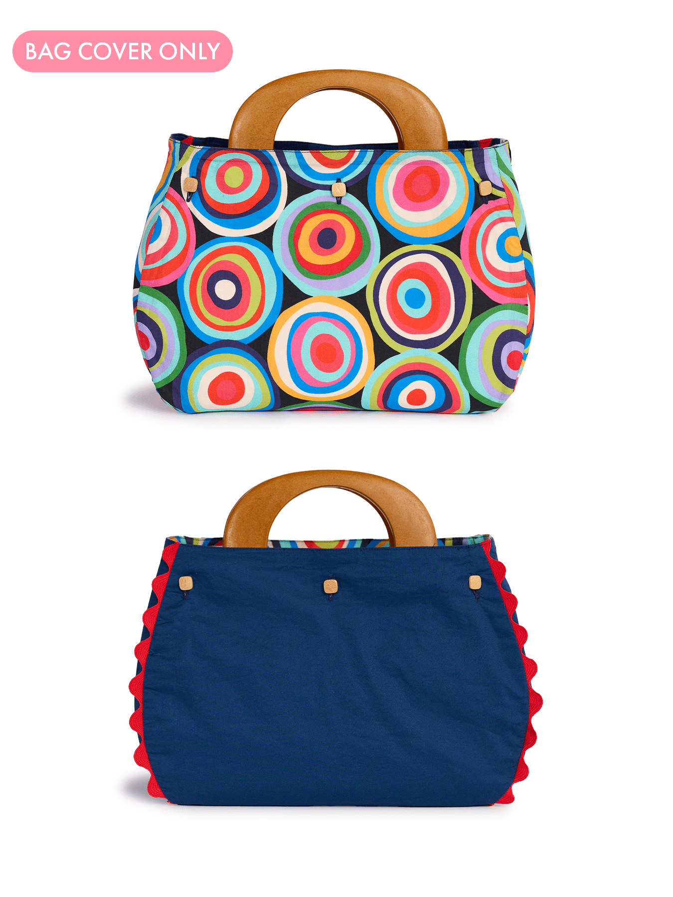 BAG COVER Pismo & Solid Navy - Lesley Evers - Accessories - birds - Bonnie cover