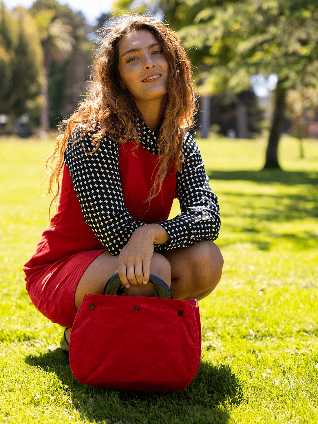 BAG COVER Red Corduroy & Palm Springs - Lesley Evers - Accessories - birds - Bonnie cover