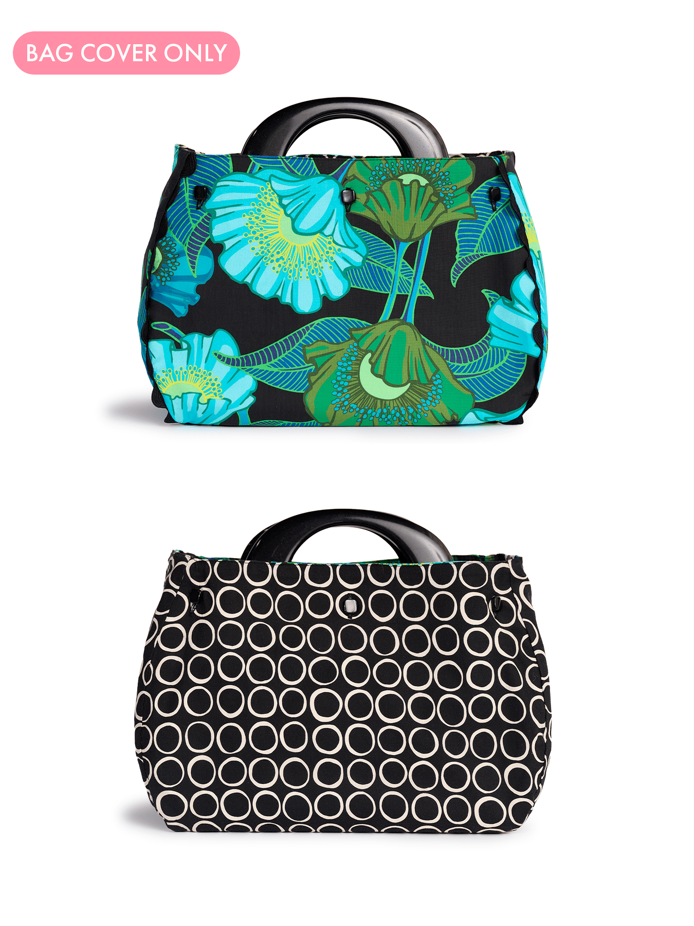 BAG COVER Secret Garden Green & Dots Black and White - Lesley Evers - Accessories - birds - Bonnie cover