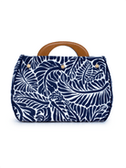 BAG COVER Talavera Green & Frond Navy and White - Lesley Evers - Accessories - birds - Bonnie cover