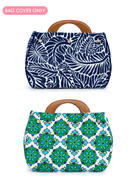 BAG COVER Talavera Green & Frond Navy and White - Lesley Evers - Accessories - birds - Bonnie cover