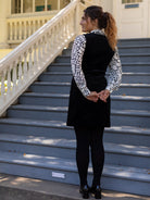 BEATRICE dress Black Corduroy - Lesley Evers - cotton dress - Dress - Printed Dress