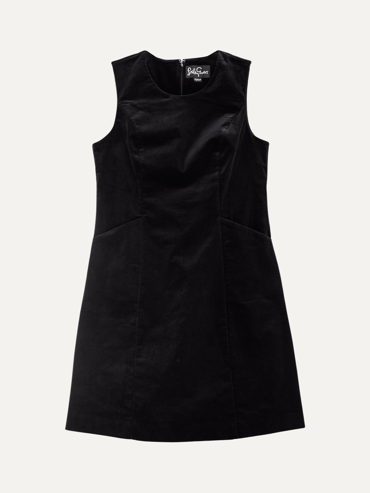 BEATRICE dress Black Corduroy - Lesley Evers-cotton dress-Dress-Printed Dress