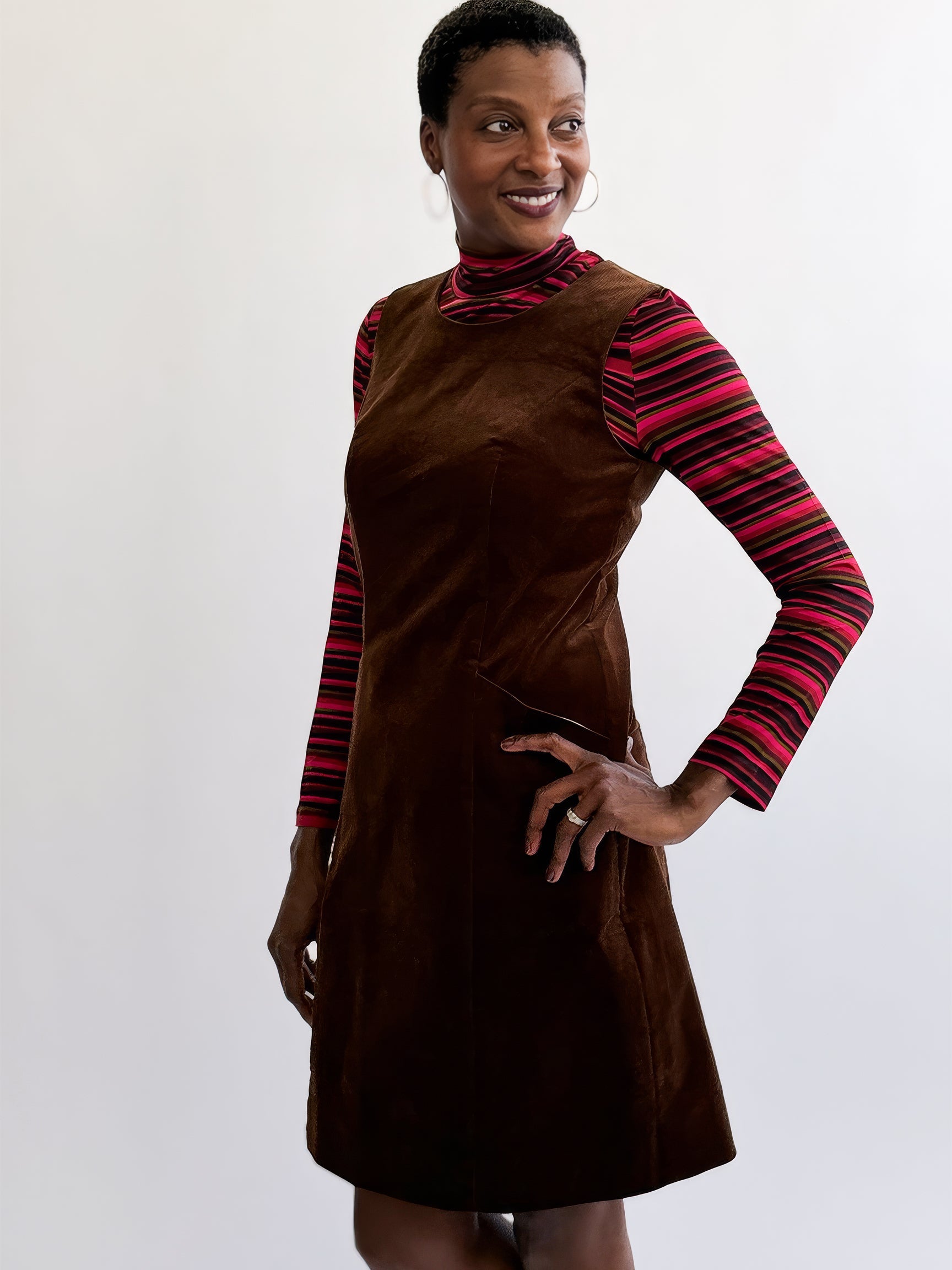 BEATRICE dress Brown Corduroy – Lesley Evers
