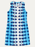 BEATRICE dress Pacifica Navy - Lesley Evers-cotton dress-Dress-Printed Dress