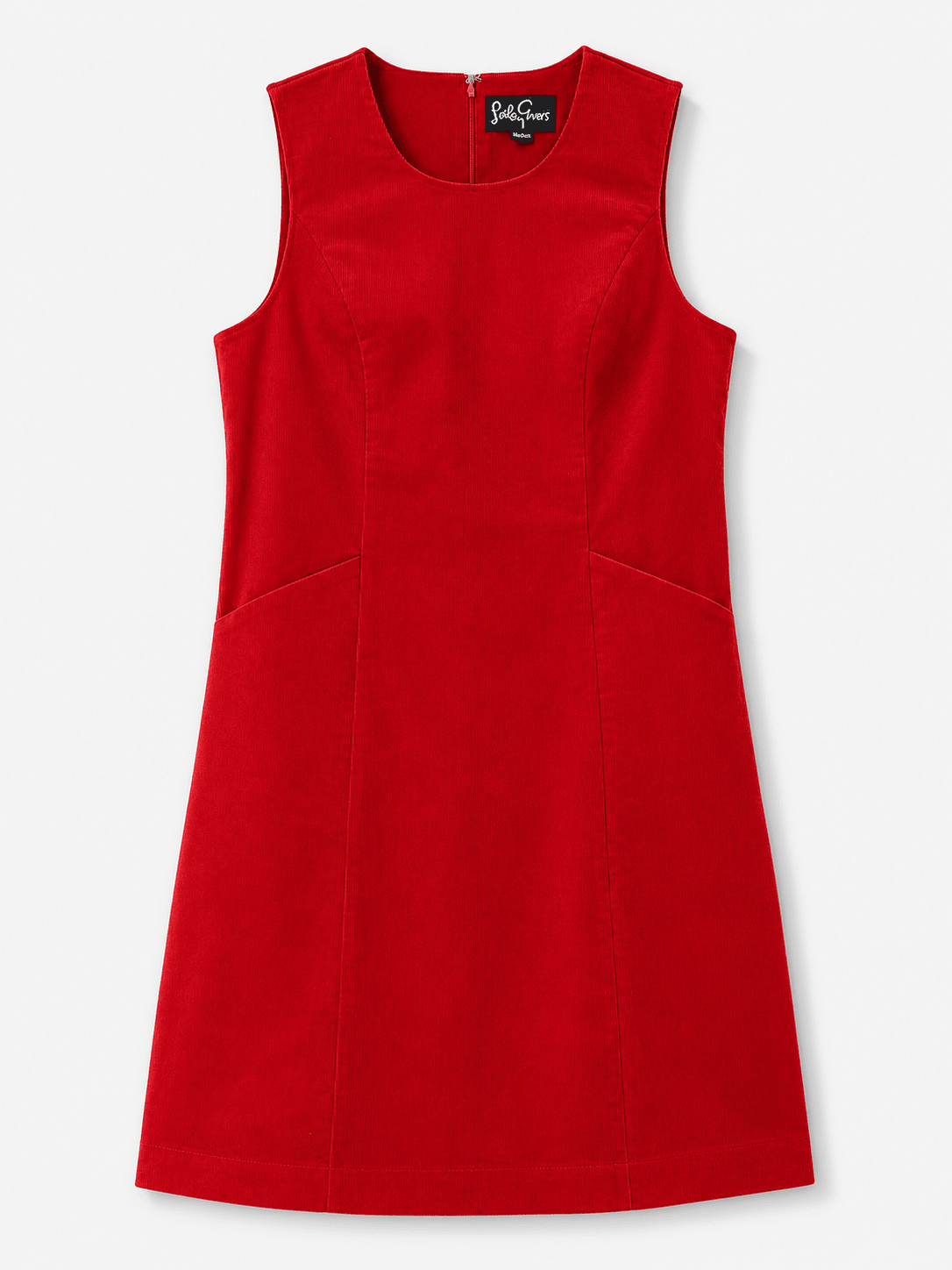 BEATRICE dress Red Corduroy - Lesley Evers - cotton dress - Dress - Printed Dress
