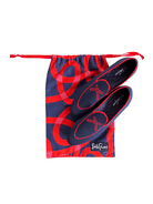 BELGIAN LOAFER Navy & Red - Lesley Evers - knit shoe - loafer - shoe