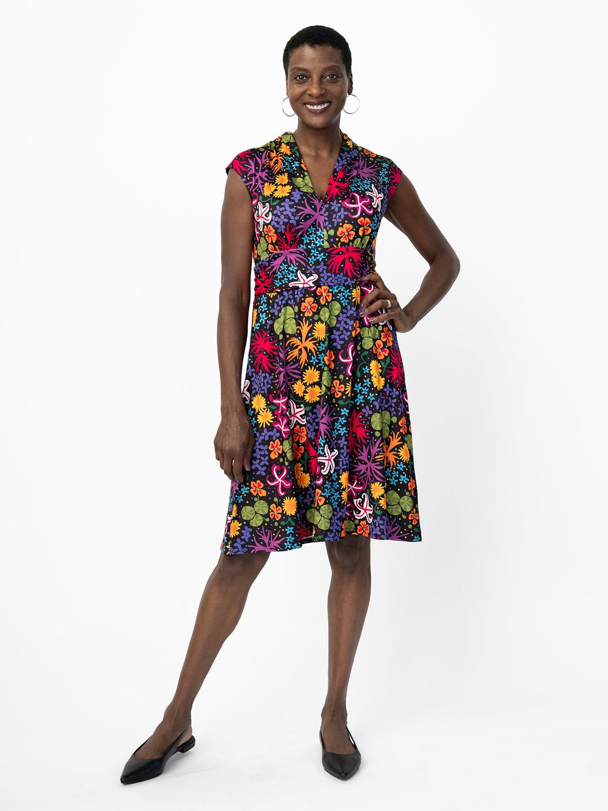 BETSY dress Backyard Flowers - Lesley Evers-Best Seller-betsy-Dress