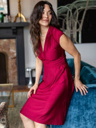 BETSY dress Burgundy - Lesley Evers-Best Seller-betsy-Dress