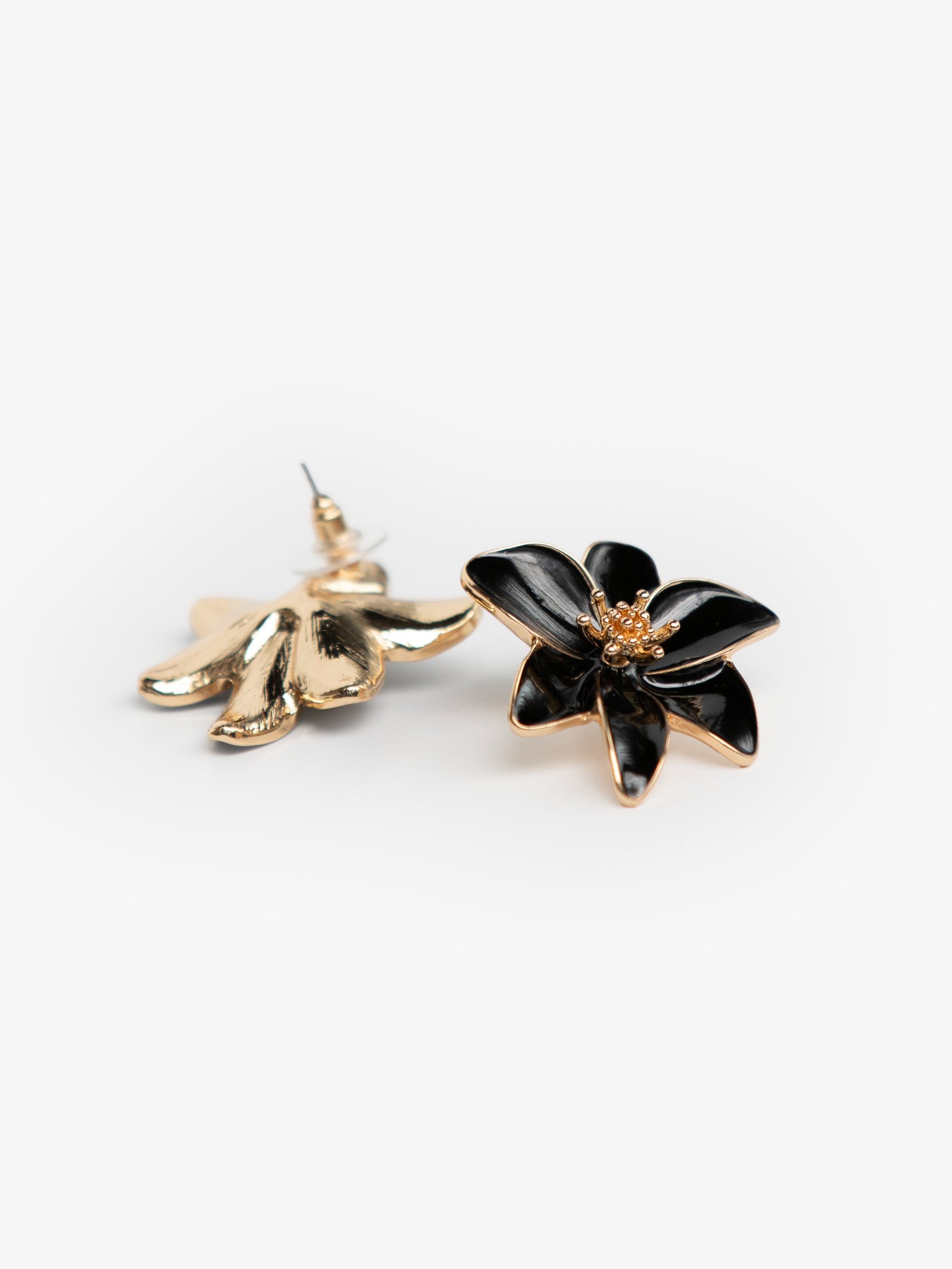 BLACK ORCHID Enamel Earrings - Lesley Evers - Accessories - accessory - dinner with friends