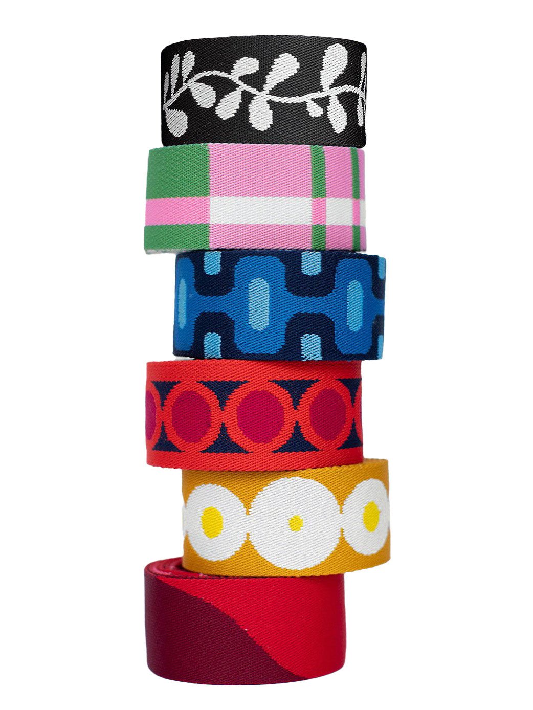 BLAKE Belt Strap - Lesley Evers - barcelona - barcelona blue - black and white fern