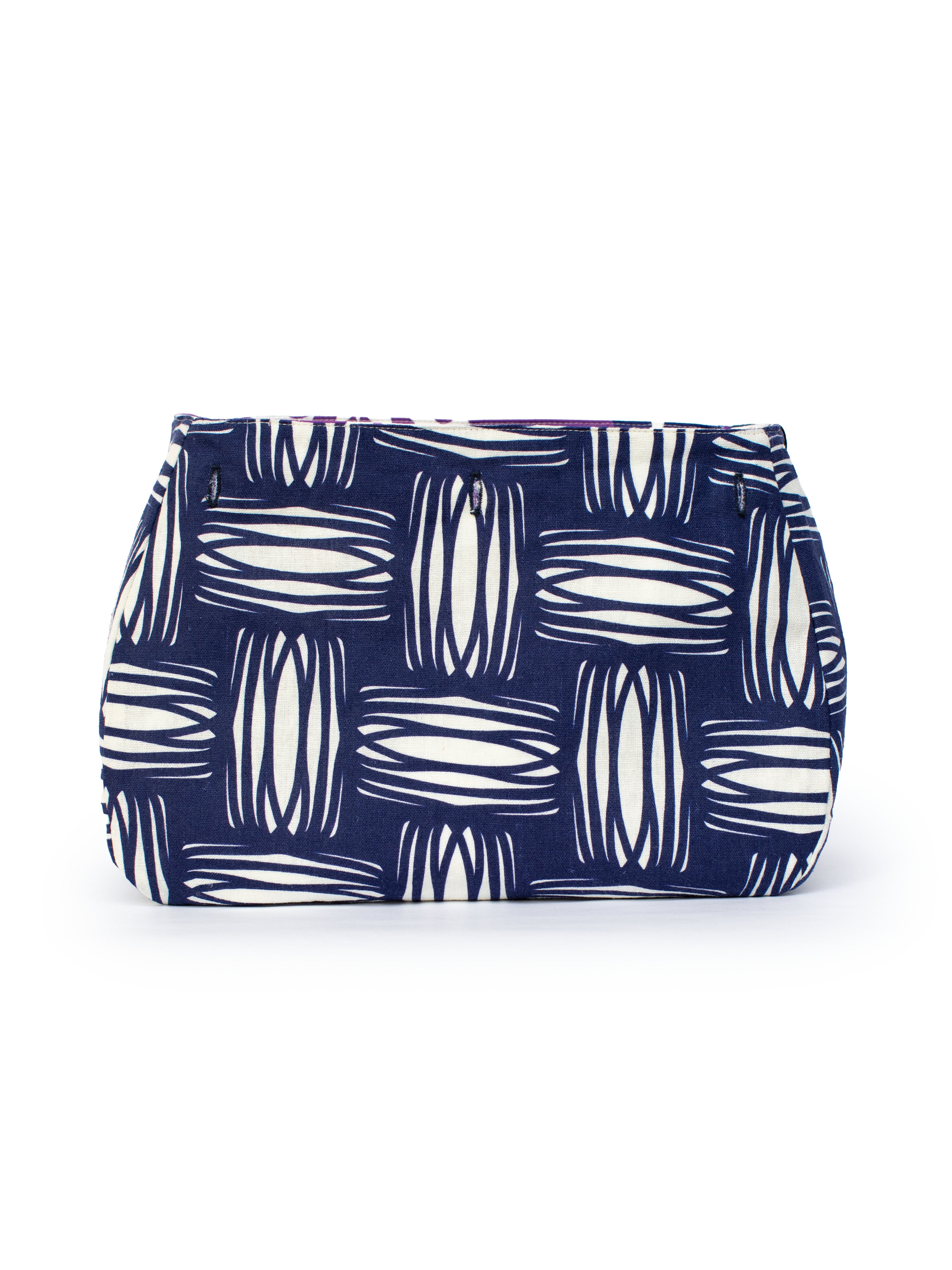 BONNIE cover Basket Weave Navy & Purple Floral - Lesley Evers - Accessories - birds - Bonnie cover