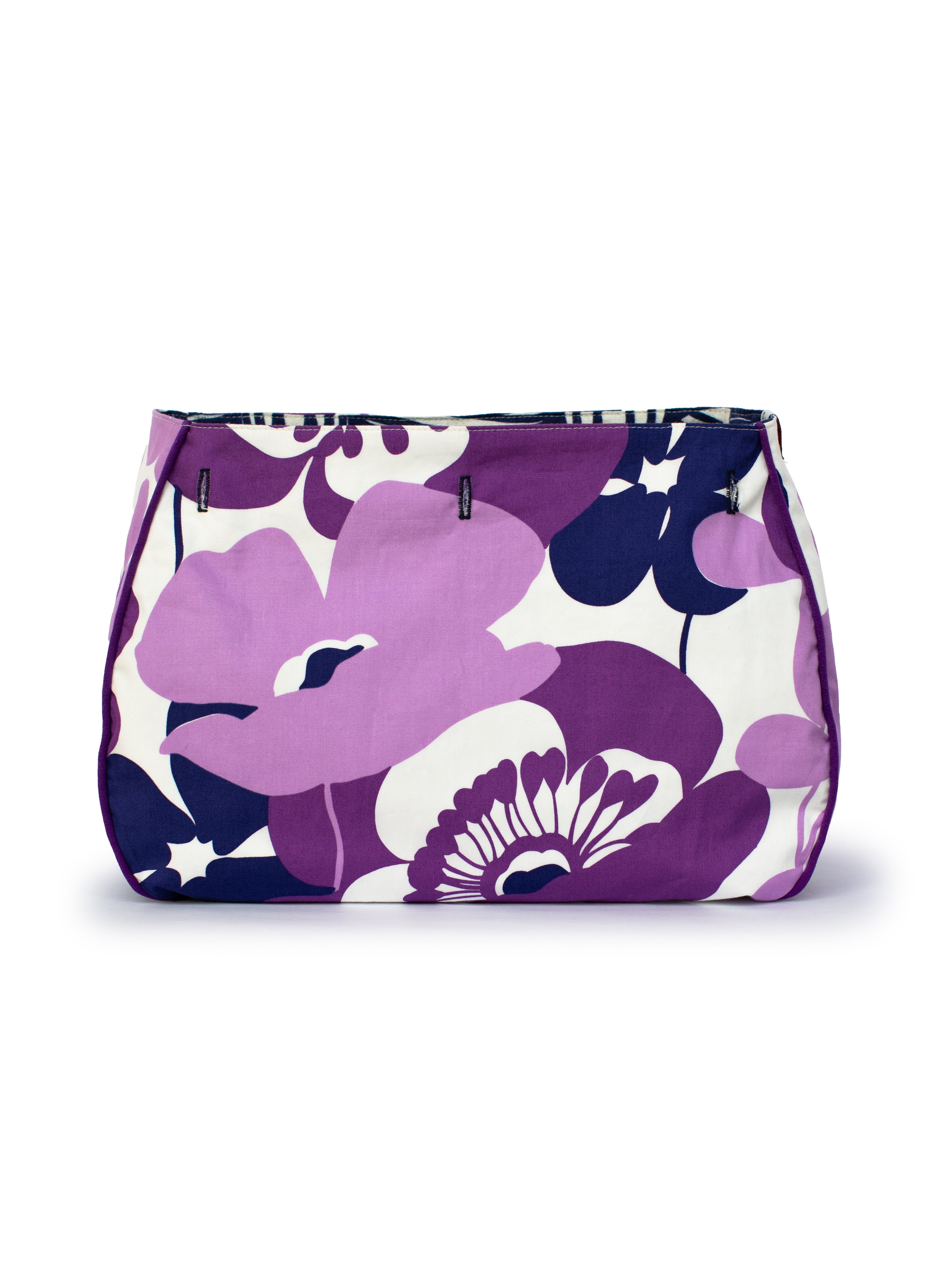 BONNIE cover Basket Weave Navy & Purple Floral - Lesley Evers - Accessories - birds - Bonnie cover