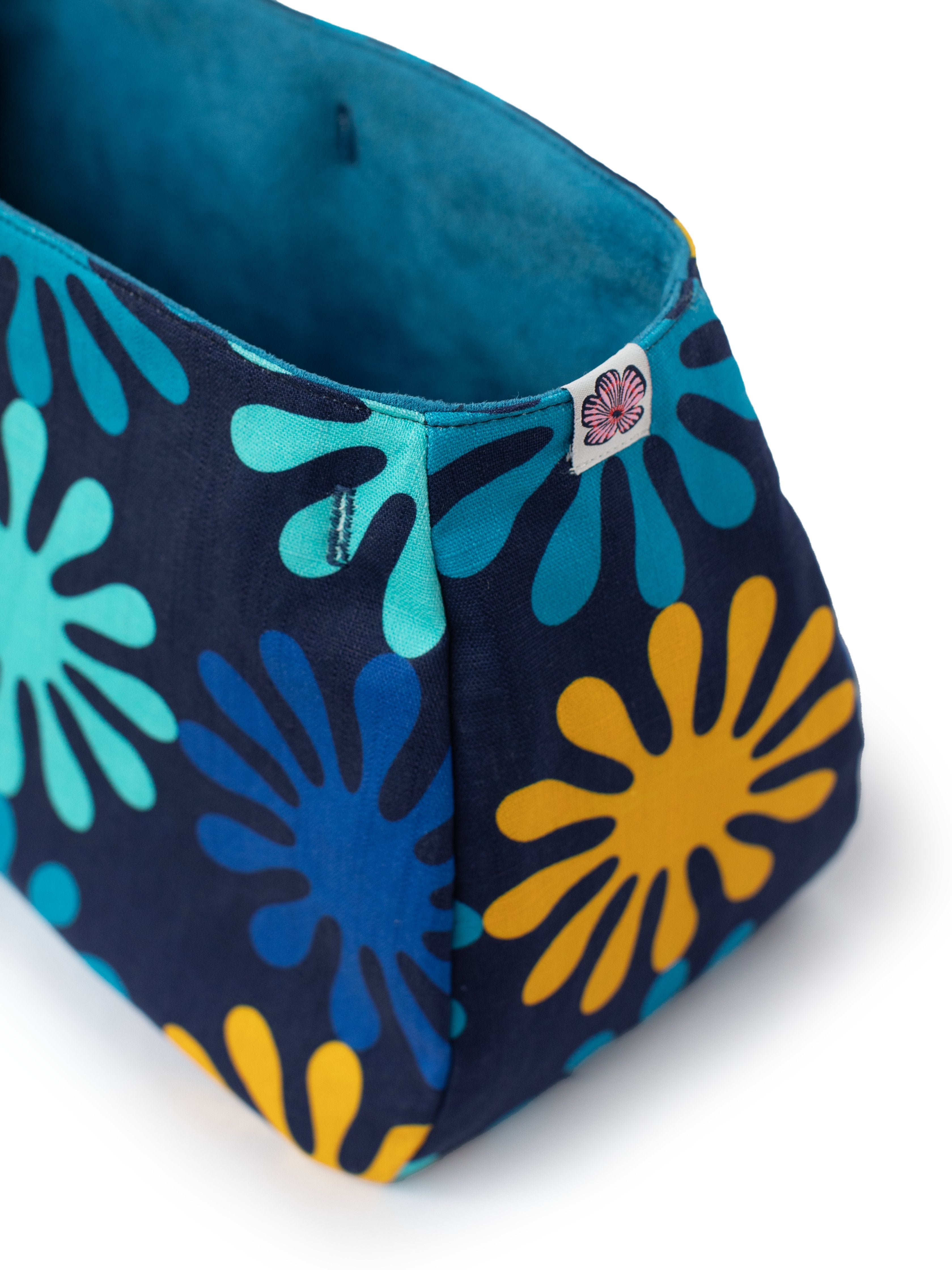 BAG COVER Spritz Blue & Teal Faux Suede – Lesley Evers