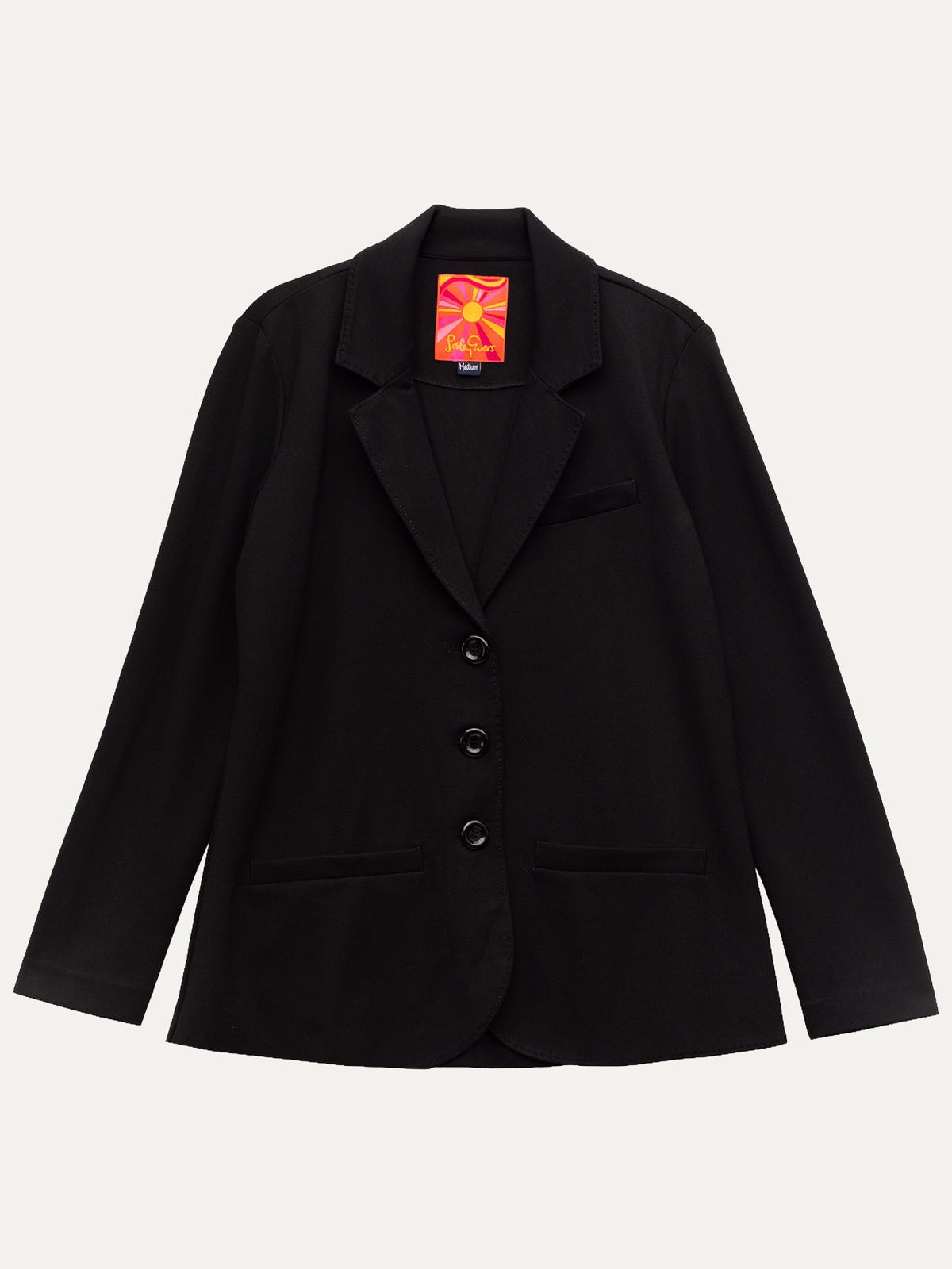 BRITT blazer Black Ponte - Lesley Evers-Black-Jacket-Shop