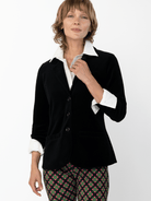 BRITT blazer Black Velour - Lesley Evers-Jacket-Shop-Shop/All Products