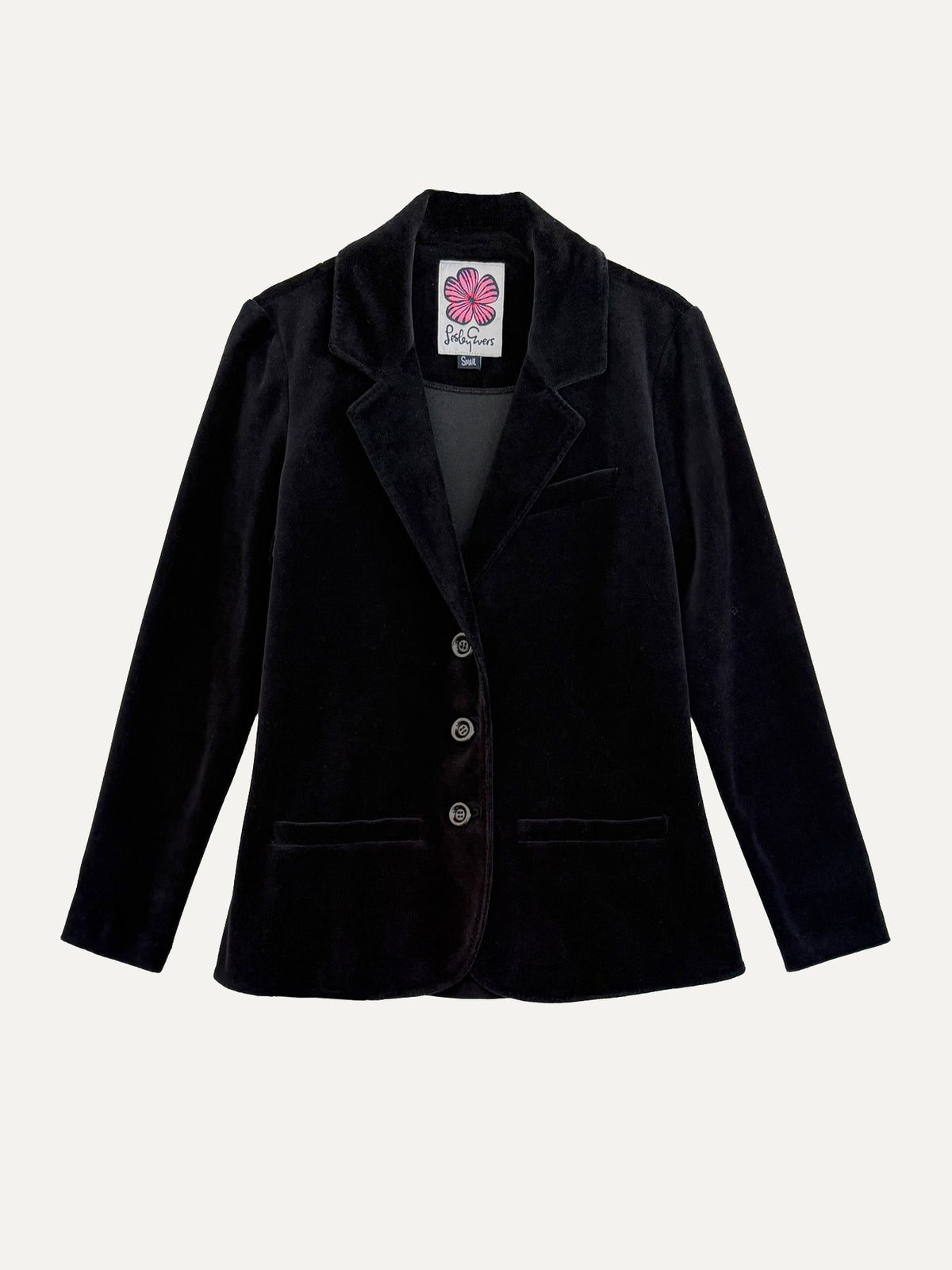 BRITT blazer Black Velour - Lesley Evers-Jacket-Shop-Shop/All Products