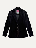 BRITT blazer Black Velour - Lesley Evers-Jacket-Shop-Shop/All Products