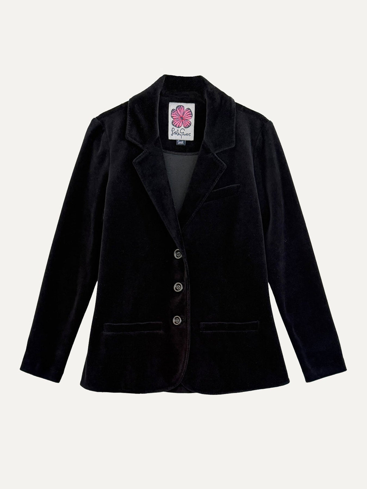 BRITT blazer Black Velour - Lesley Evers-Jacket-Shop-Shop/All Products